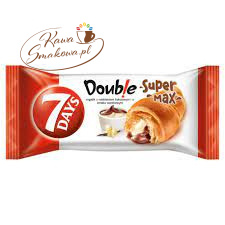 Rogal, croissant 7 days duble super max z nadzieniem kakaowym i waniliowym 110g